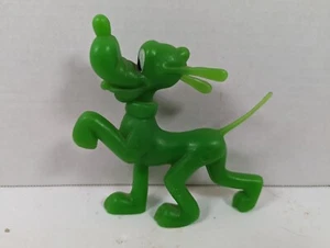 Louis Marx Disneykins Tinykins vtg GREEN disney plastic figure 1960s Pluto RARE - Picture 1 of 4
