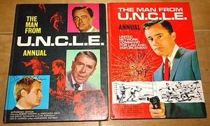 ROBERT VAUGHN DAVID McCALLUM MAN FROM UNCLE 1966 & 1968 ANNUALS UACC DEALER - Picture 1 of 9