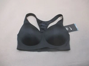 NWT 34D NIKE DRI-FIT Womens BLK Lined Wireless Pull On Racer Back Sports Bra 9R - Picture 1 of 7