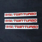 3x Silver Chome Red 3.5L TWIN TURBO Metal Badge Emblem Sticker Decal SUV 4WD Car