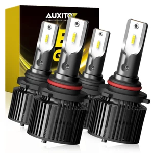 4X AUXITO 9005 9006 High Low Beam LED Bulbs Headlight X1 Kit Cool White EAH - Picture 1 of 12
