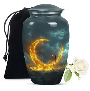 Lunar Large Urn For Human Ashes Urn For Adult Female Ashes 10 Inch - Picture 1 of 7