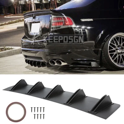 For Acura TSX TLX ILX Rear Bumper Spoiler Diffuser Lip Shark Fin Splitter Black - Image 1 of 4