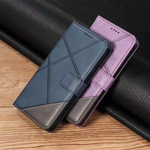 Colorblock Embossed Wallet Case Phone Case Cover for Huawei P70 Mate 60 Nova 12S - Picture 1 of 17