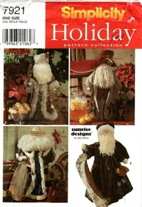 Simplicity 7921 26" Papá Noel y Ropa Decoración de Navidad Patrón de Costura Sin Cortar - Imagen 1 de 2