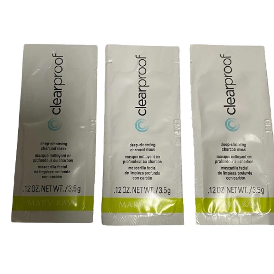 玫琳凯透明深层清洁木炭面膜 0.12 盎司 3 包 — 第 1/1 张图片