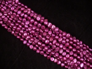 Perlas de agua dulce magenta 5-6 mm irregular 35 cm hilo joyería abalorio - Imagen 1 de 1