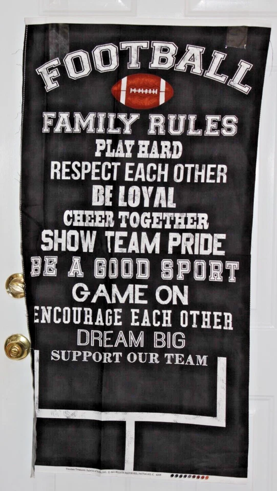 Panel de edredón Football Family Rules de Timeless Treasures btp Foto 1 de 1