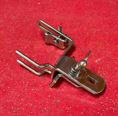 Vintage Slingerland Cowbell Woodblock Mount Hoop Clamp Percussion Holder  Nickel - Image 1 of 2