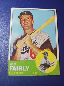 1963 Topps Baseball Card #105 Ron Fairly Los Angeles Dodgers GD-VG - Picture 1 of 13