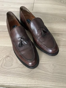 Bostonian leather slip on tassel loafers shoes Size 12. Made In Italy - Picture 1 of 4