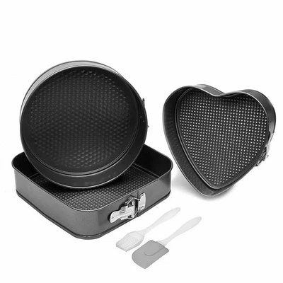 Set 3 Backform Tortenform Kuchen +Pinsel und Pfannenwender/Herzförmige Backform - Bild 1 von 4