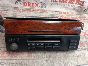 ORIGINALE BMW E39 Serie 5 Business Casette Radio Unità di Testa Lettore Cruscotto Legno Copri - Foto 1 di 6