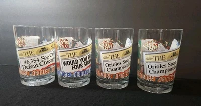 McDonald’s Baltimore Orioles Greatest Moments 1998 de colección 16 oz. Lote de 4 gafas Foto 1 de 4