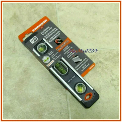 Swanson 9" Aluminum Torpedo Level - Magnetic - SWTL700M - New & Fast - Image 1 of 4