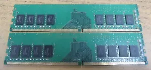 Hynix 2 x 8GB DDR4 1Rx8 PC4-2400T-U Desktop UDIMM Memory HMA81GU6AFR8N-UH - Picture 1 of 2