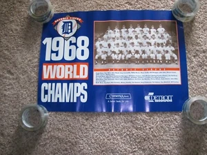 1968 DETROIT TIGERS "WORLD CHAMPS" POSTER READY TO FRAME NM - Picture 1 of 1