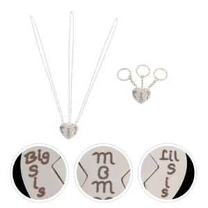 Triple Thaler Heart Key Chain Keychain Mother Lover - Picture 1 of 12