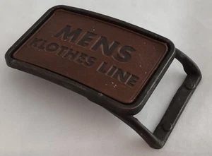 Vintage Metal Men's Klothes Line Belt Buckle 3" by 2" - Picture 1 of 3