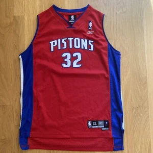 Y2K Reebok Detroit Pistons Richard Hamilton Stitched Red Youth Size XL - Picture 1 of 7