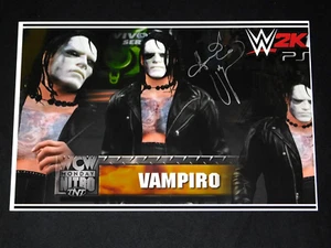 ¡FOTO VAMPIRO WCW AAA LUCHA LIBRE LUCHA SUBTERRÁNEA CMLL FIRMADA TNA 12X18!!¡! - Imagen 1 de 1