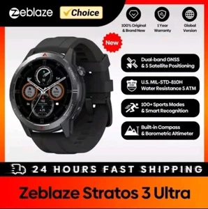 NEW Zeblaze Stratos 3 Ultra GPS Compass Barometric Alti' GNSS BT Call Smartwatch - Picture 1 of 8