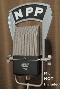 Custom Call Letters Mic Flag for MXL V900 vintage style microphone RCA 44 clone - Picture 1 of 7