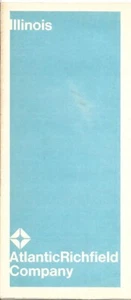 1969 ATLANTIC RICHFIELD Road Map ILLINOIS Chicago Decatur Rockford Springfield - Picture 1 of 4