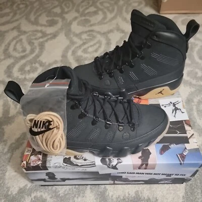 Nike Air Jordan 9 IX 9s Retro NRG Negro Botas de Goma AR4491-025 Para hombres Talla 7.5 NUEVO Foto 1 de 4