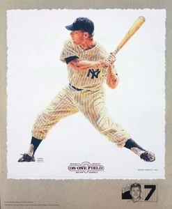 Mickey Mantle New York Yankees Lithograph By Michael Mellett - Picture 1 of 1