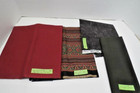 4-piece lot cotton fabric: black, brown, red & green print by Jenny Byer & more