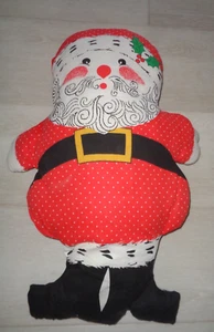 Almohada de Papá Noel de felpa hecha a mano vintage de 25" - Imagen 1 de 2