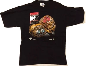 Camiseta de campeonato repetido de las finales de la NBA de los Chicago Bulls 1991 1992 espalda 2 espaldas rara - Imagen 1 de 2