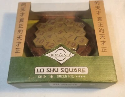 True Genius  Brain Teaser Wooden Puzzle Lo Shu Square  Recent Toys - Image 1 of 2