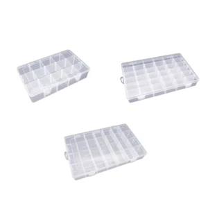 15/28/36 Grids Plastic Jewelry Organizer Box Adjustable Storage Container - Picture 1 of 16