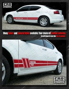 Decals for Dodge Avenger Rocker Panel Side Stripes 2008 2009 2010 Pro Motor - Picture 1 of 2