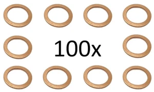100 Stück Kupferdichtring Unterlegscheibe Kupfer Cu 14x20x1,5 mm DIN 7603 FormA - Bild 1 von 1