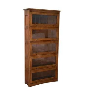 Mission Craftsman Style Oak Barrister Bookcase - 5 Stack - Picture 1 of 5