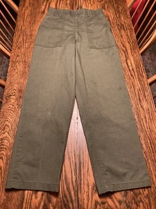Vintage Military OG-507 Fatigue Pants Mens 30X29 Utility Trousers Durable Press - Picture 1 of 9