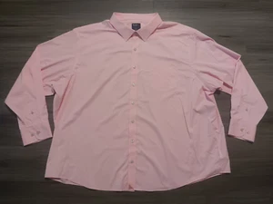 Untuckit Fit By DXL Herren Rosa Performance Stretch Langarm Hemd Größe 4XL - Bild 1 von 6