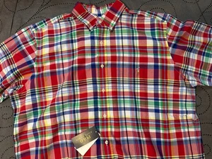 RALPH LAUREN CASUAL CLASSIC FIT BUTTON DOWN S/S SHIRT SIZE XLT MEN NWT $125.00 - Picture 1 of 5