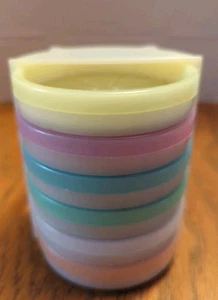 Vintage Tupperware #567-15 Pastel Coaster Set In Holder #566-4 - Picture 1 of 7