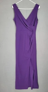 WOOSEA Women Sleeveless V Neck Split Evening Cocktail Long Dress Medium - Picture 1 of 7