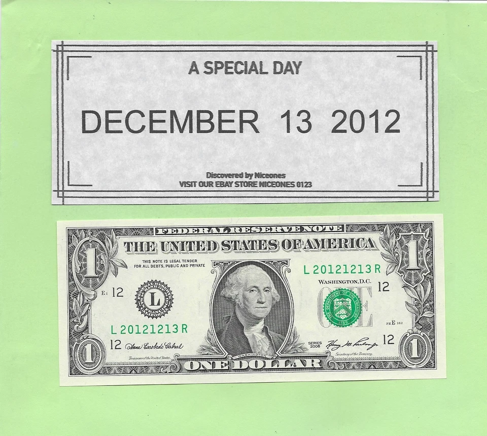 DECEMBER  13, 2012 .. 2006 ..UNCIRC   $1  L 2012 1213 R  .. BIRTHDAY NOTE - Image 1 of 1