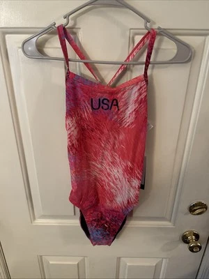 Traje de baño de una pieza para mujer Nike Swim equipo olímpico de EE. UU. talla 32 nuevo con etiquetas Foto 1 de 4