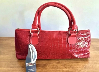 Primeware Insulated Wine Clutch Thermal Lined Bag Red Design W/Corkscrew NWT - Image 1 of 4