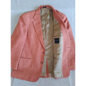 Brooks Brothers Men 42S Sport Blazer Coat Single Breasted Two Button Linen Blend - Picture 1 of 9