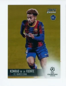 2020-21 Konrad De La Fuente Topps Stadium Club Chrome Gold Refractor Rookie 2/50 - Picture 1 of 3