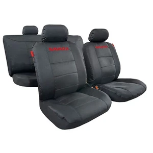 Full Canvas Seat Covers For Nissan Navara D22 Dual Cab from 04/1997 to 02/2015 - Picture 1 of 9
