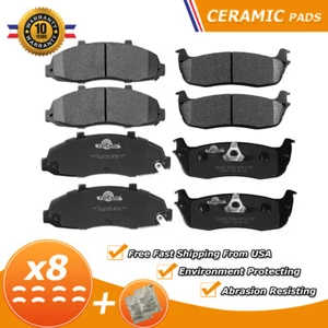 Front and Rear Ceramic Brake Pad for 1999-2003 Ford F-150 2002 Lincoln Blackwood - Picture 1 of 7